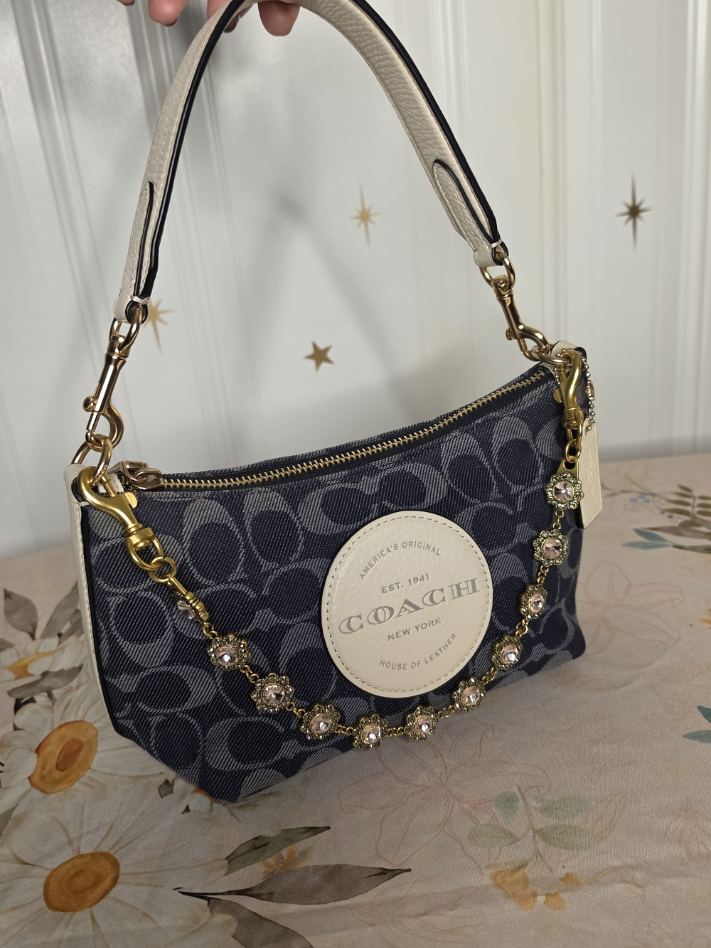 Denim Coach Dempsey Shoulder Bag